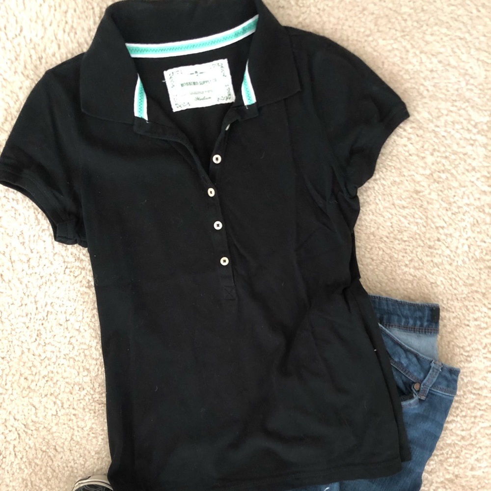 Black polo style shirt